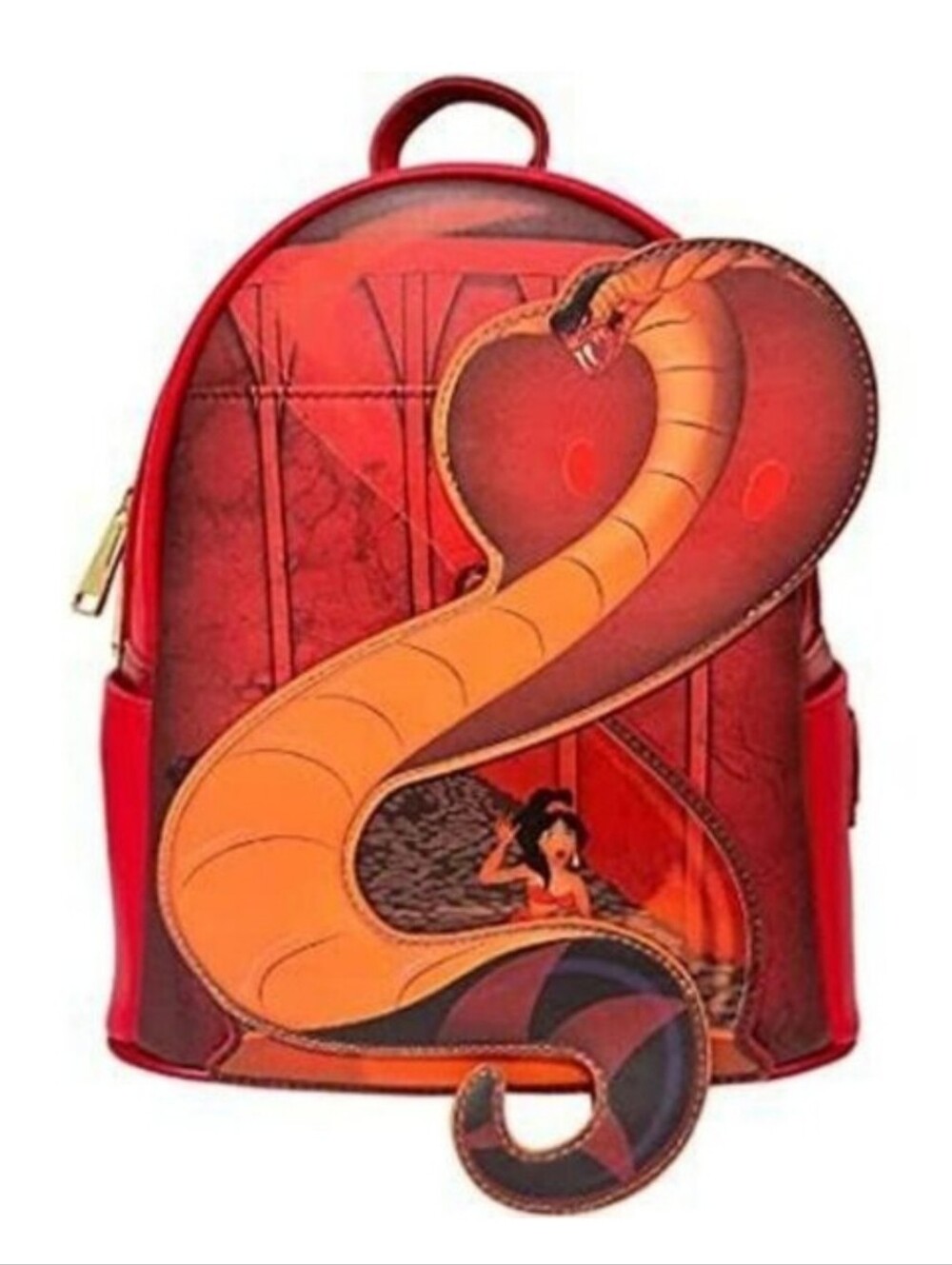 Loungefly Red and Orange Disney Snake Mini Backpack
